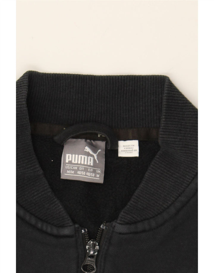 PUMA Womens Tracksuit Top Jacket UK 14 Medium Black Colourblock Cotton Vintage Puma and Second-Hand Puma from Messina Hembry 