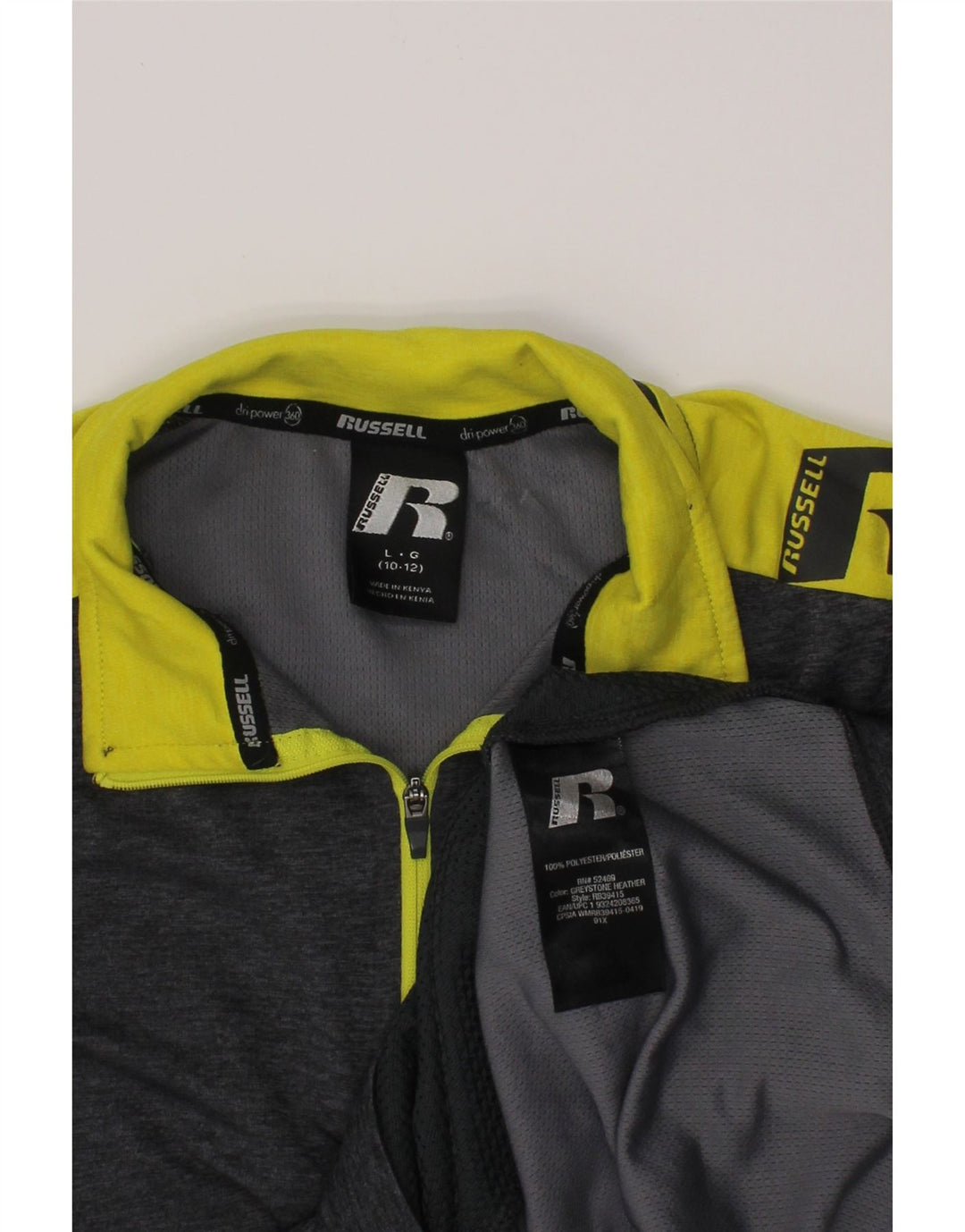 RUSSELL ATHLETIC Boys Pullover Tracksuit Top 10-11 Years Large Grey