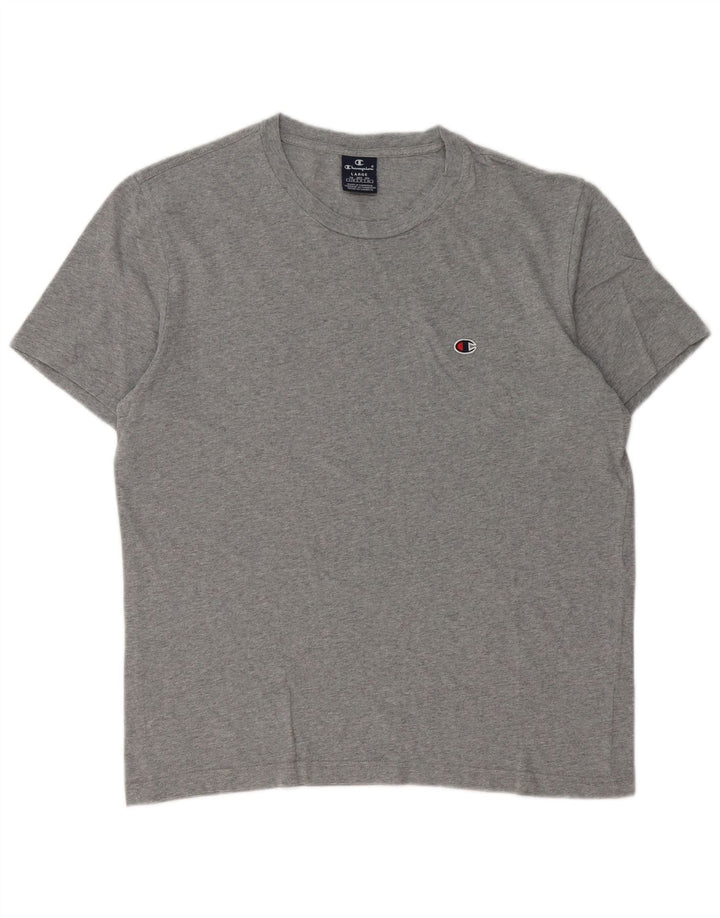 Champion Mens T-Shirt Top Large Grey Flecked