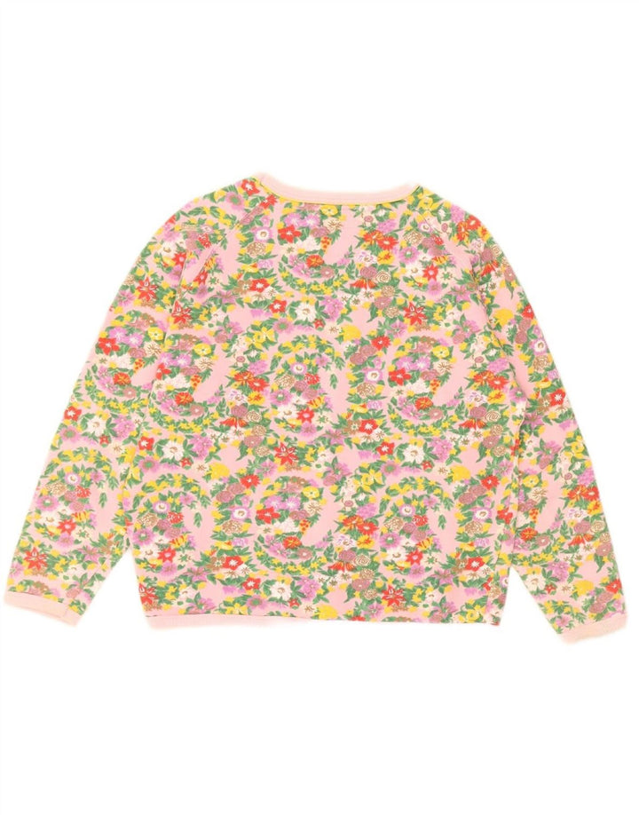 AMERICAN SYSTEM Womens Sweatshirt Jumper UK 14 Medium Multicoloured Floral Vintage American System and Second-Hand American System from Messina Hembry 