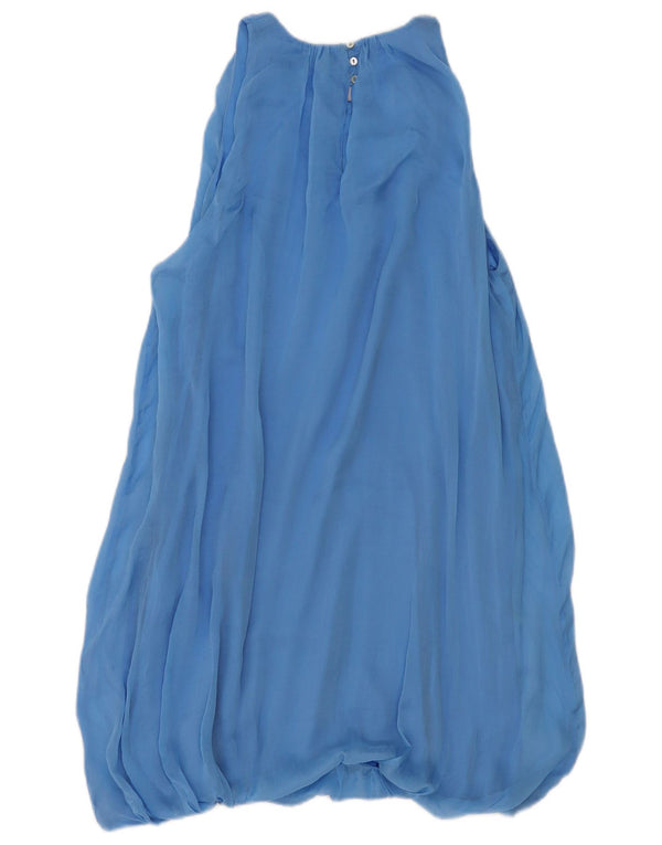 Zara Womens Sleeveless Bubble Dress UK 16 Large Blue Floral