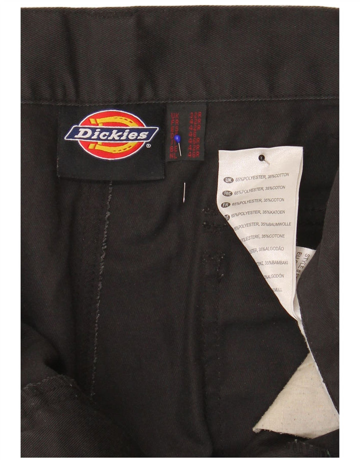 Dickies Mens Straight Cargo Trousers W32 L31 Black Polyester