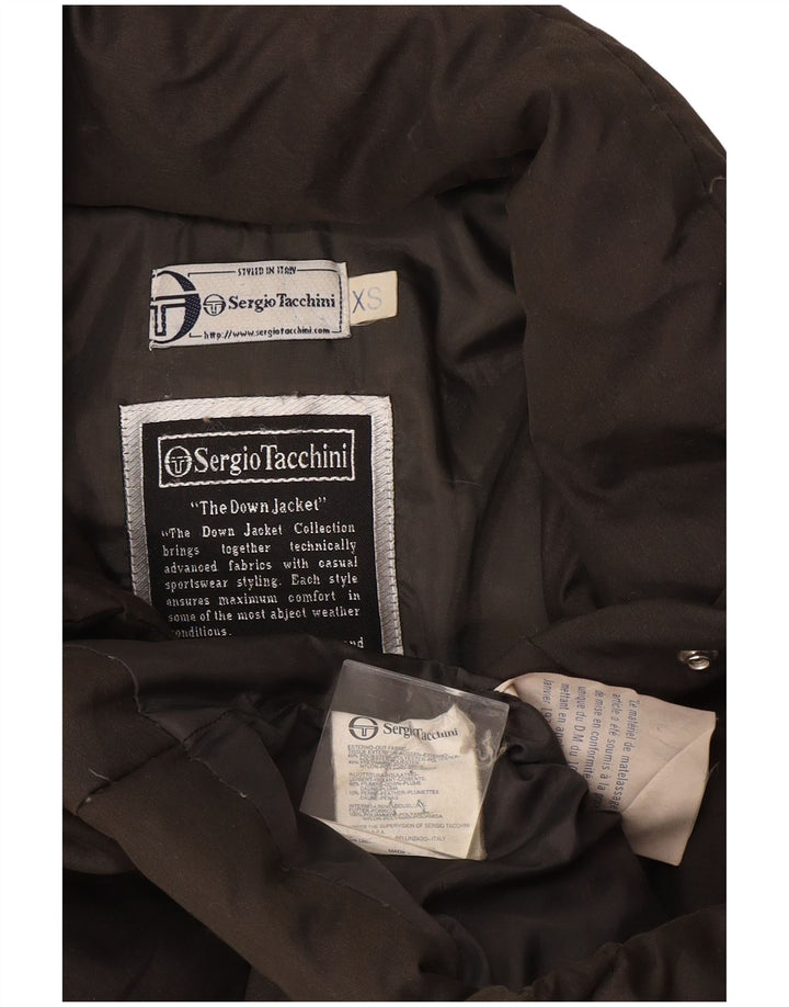 Sergio Tacchini Womens Longline Padded Coat UK 6 XS Green Polyester