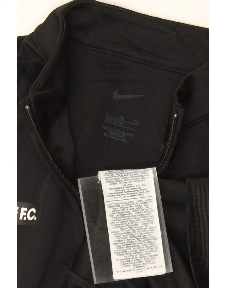 Nike Boys Tracksuit Top Jacket 13-14 Years XL Black Polyester
