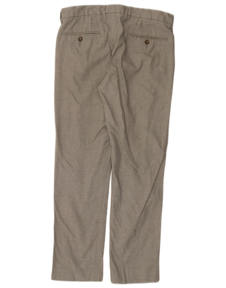 J. CREW Mens BOWERY Straight Chino Trousers W31 L30 Grey Cotton