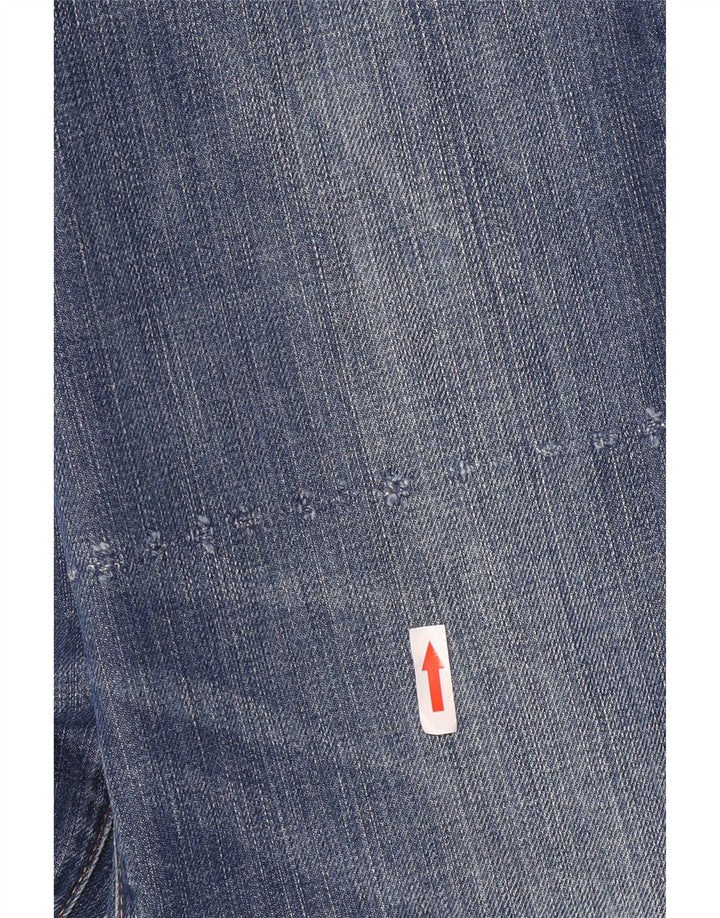 Replay Womens Straight Jeans W32 L34 Blue Cotton