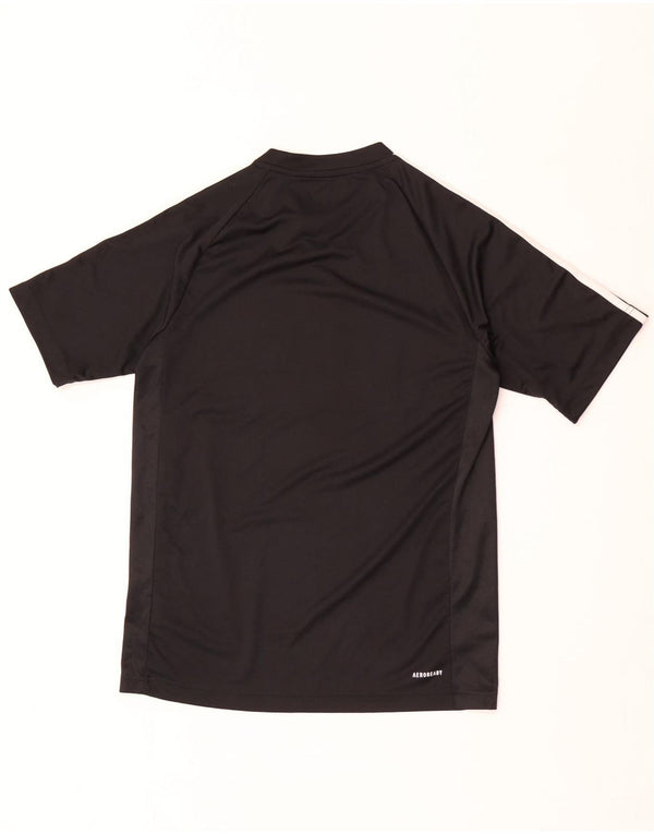 Adidas Mens Aeroready Graphic T-Shirt Top Small Black Polyester