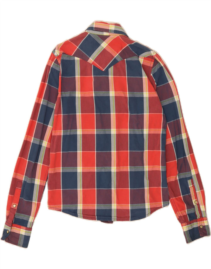HOLLISTER Mens Shirt Medium Red Check Cotton Vintage Hollister and Second-Hand Hollister from Messina Hembry 