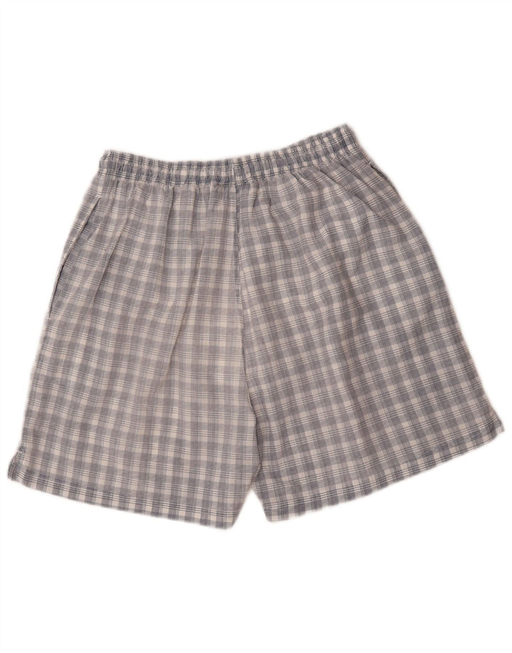 Umbro Mens Sport Shorts Medium Navy Blue Check Nylon