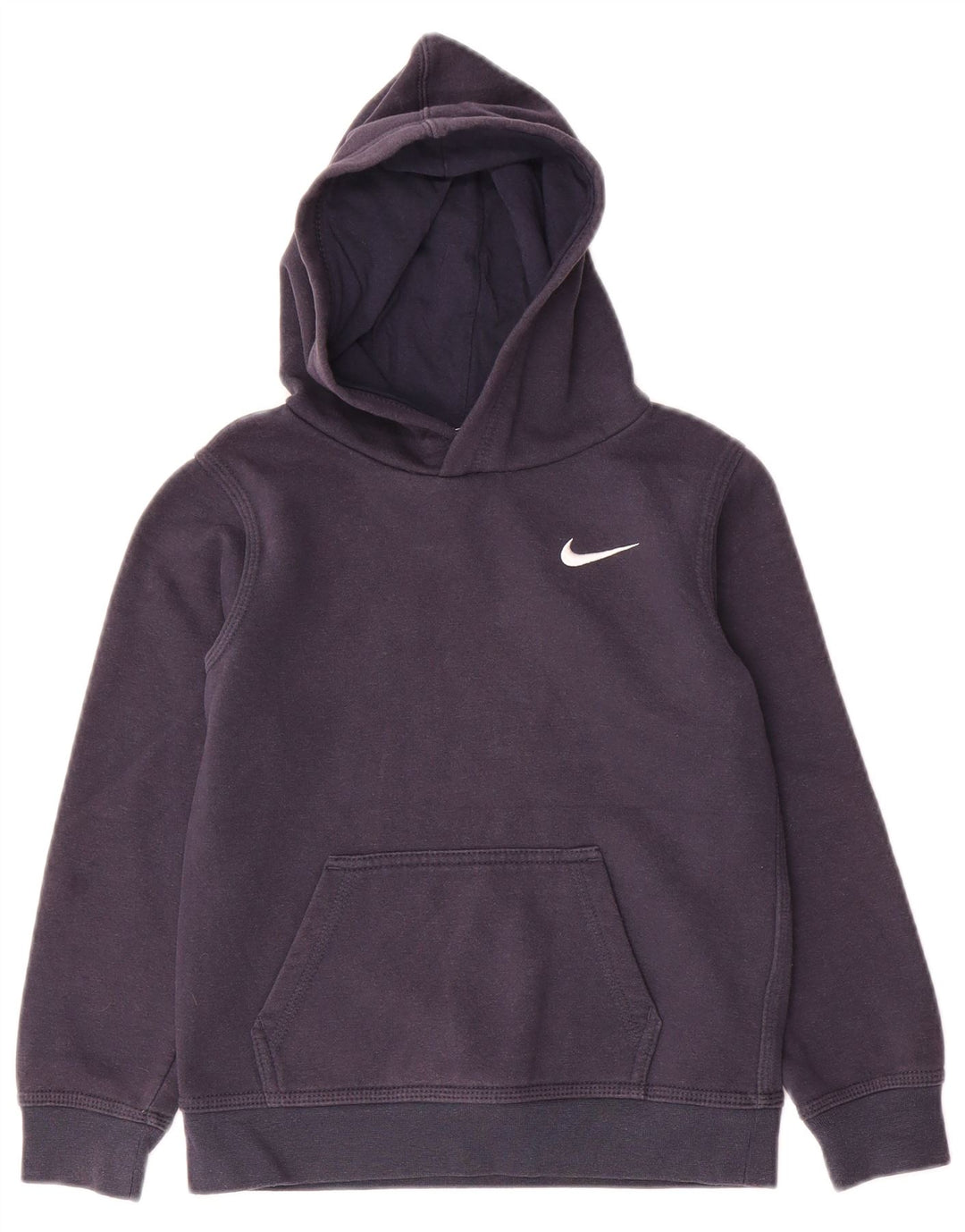NIKE Boys Hoodie Jumper 6-7 Years Large Navy Blue Cotton