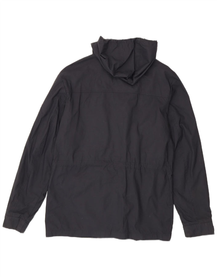 JACK & JONES Mens Hooded Utility Jacket UK 38 Medium Navy Blue Nylon