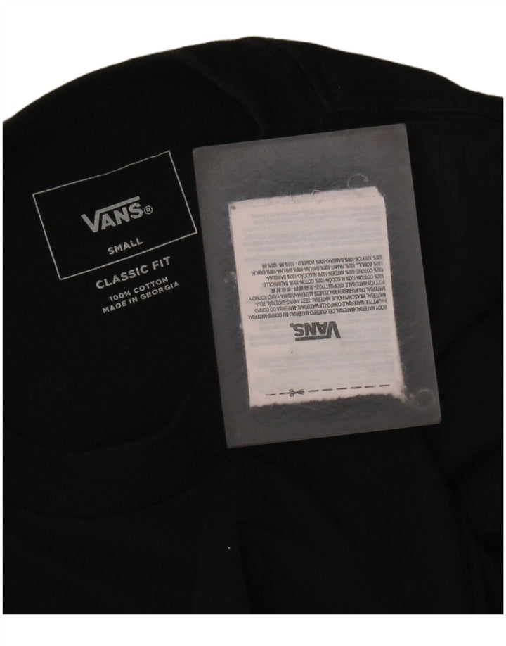 VANS Mens Classic Fit Graphic T-Shirt Top Small Black Cotton