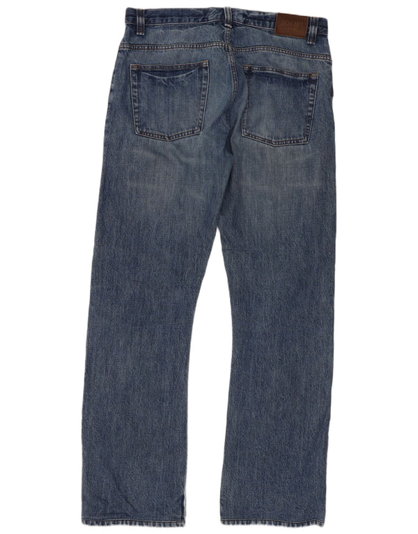 Joop Mens Bootcut Jeans W33 L34 Blue Cotton