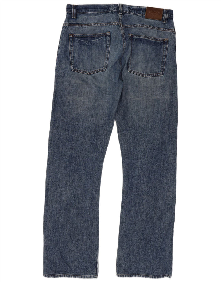 Joop Mens Bootcut Jeans W33 L34 Blue Cotton