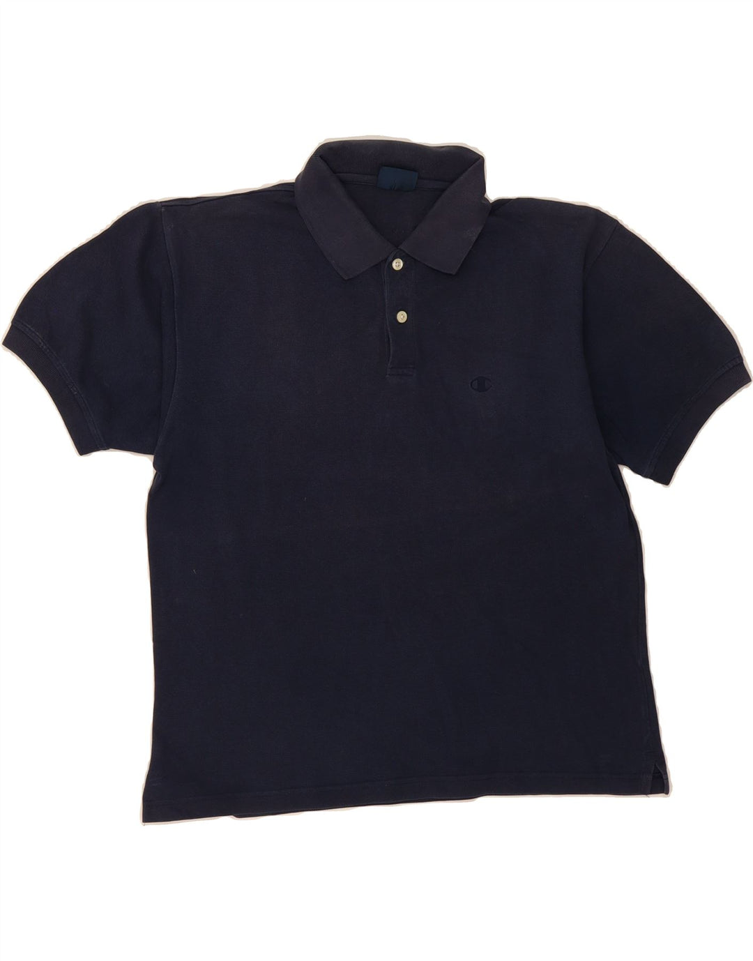 CHAMPION Mens Polo Shirt Medium Navy Blue Cotton Vintage Champion and Second-Hand Champion from Messina Hembry 