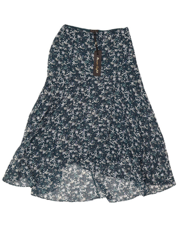 Phase Eight Womens Midi Skirt UK 10 Small W27 Green Floral Bohemian