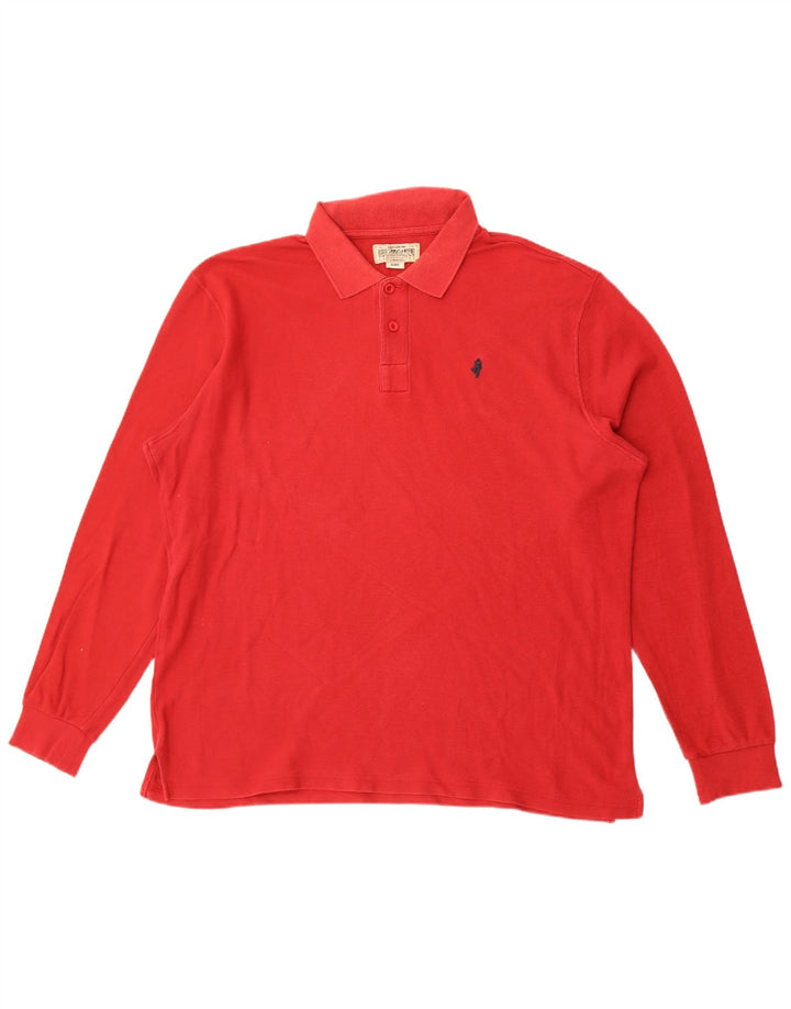 Marlboro Classics Mens Long Sleeve Polo Shirt XL Red