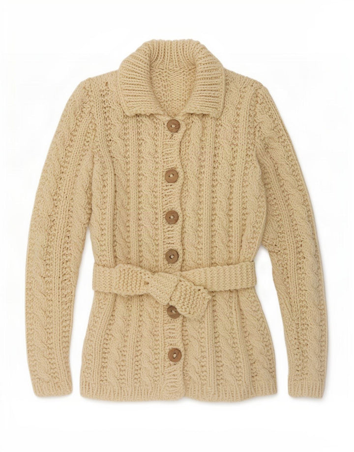 Vintage Womens Cardigan Sweater UK 12 Medium Off White