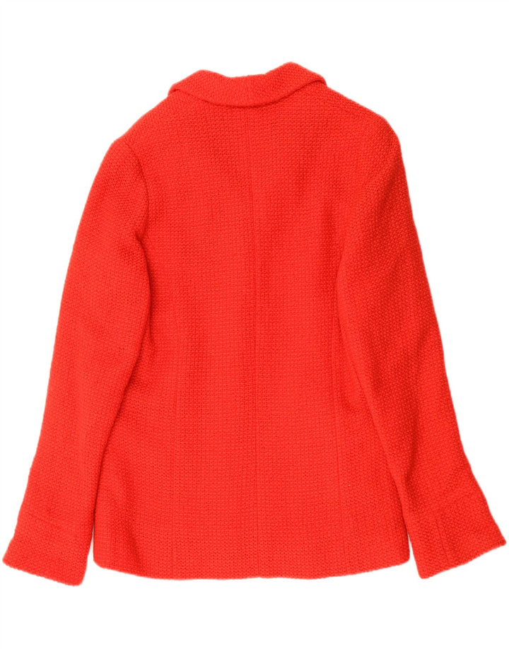 VINTAGE Womens 4 Button Blazer Jacket UK 16 Large Red