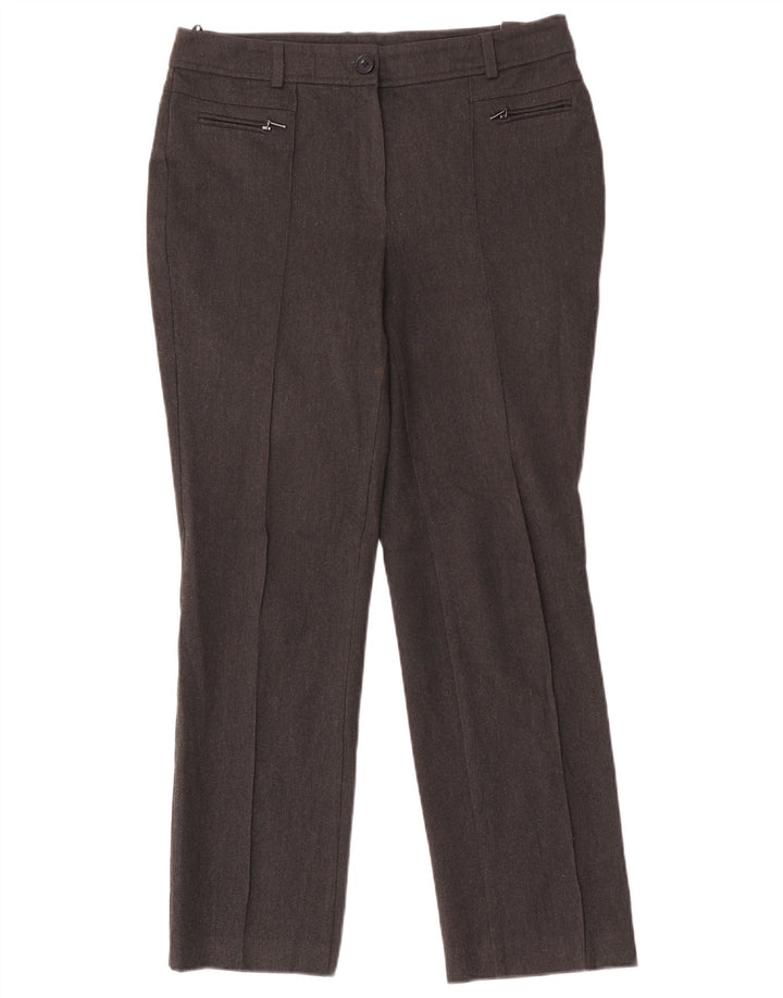 Marks & Spencer Womens Straight Casual Trousers W32 L29 Grey