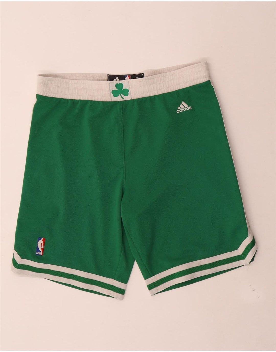 Adidas Mens Boston Celtics Sport Shorts Small Green Polyester