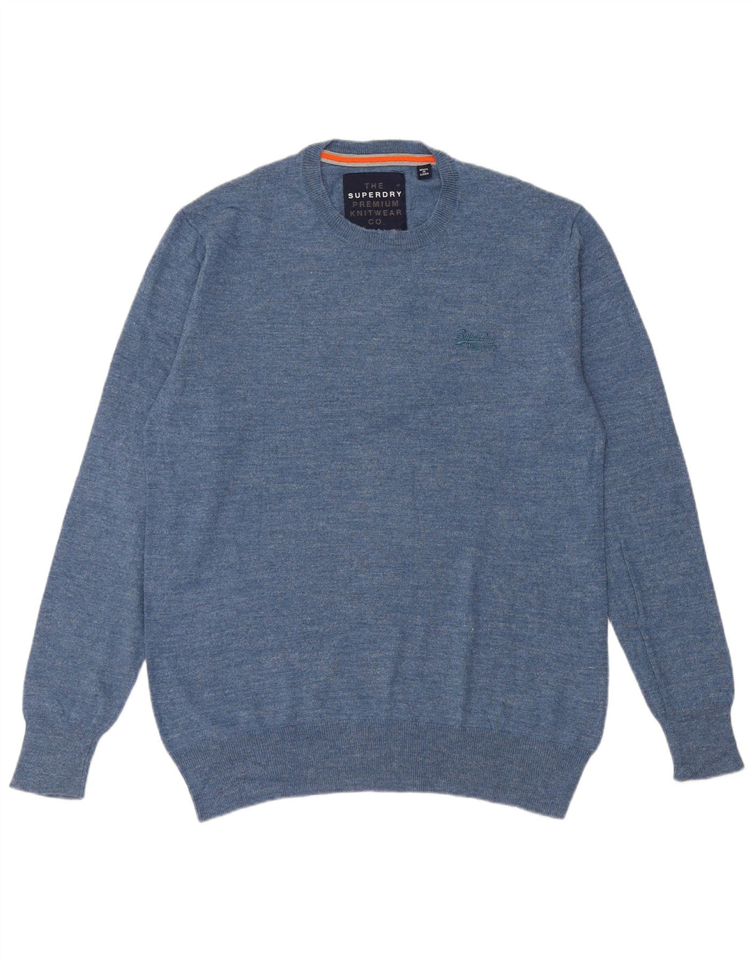 Superdry Mens Crew Neck Jumper Sweater 2XL Blue Cotton