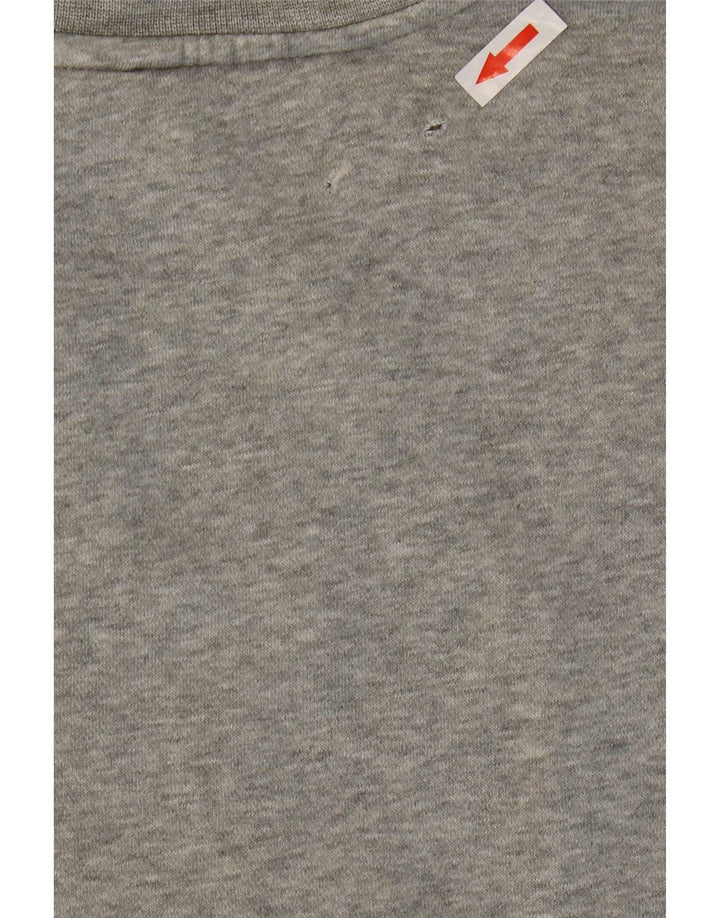 Nike Mens Graphic Sweatshirt Jumper Large Grey Flecked Cotton