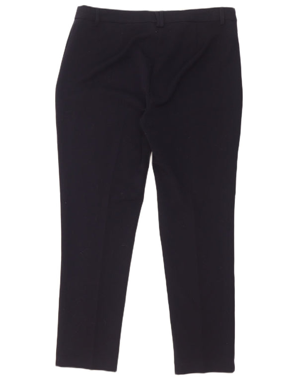Marks & Spencer Womens High Waist Suit Trousers UK 16 Large W34 L29 Navy Bl