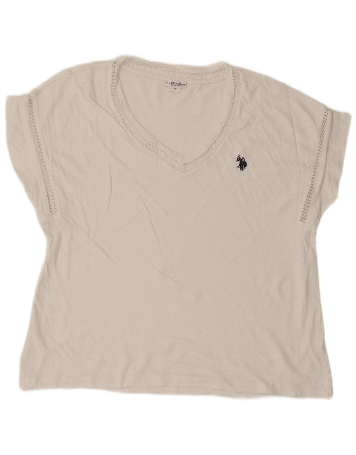 U.S. Polo Assn. Womens T-Shirt Top UK 14 Medium White