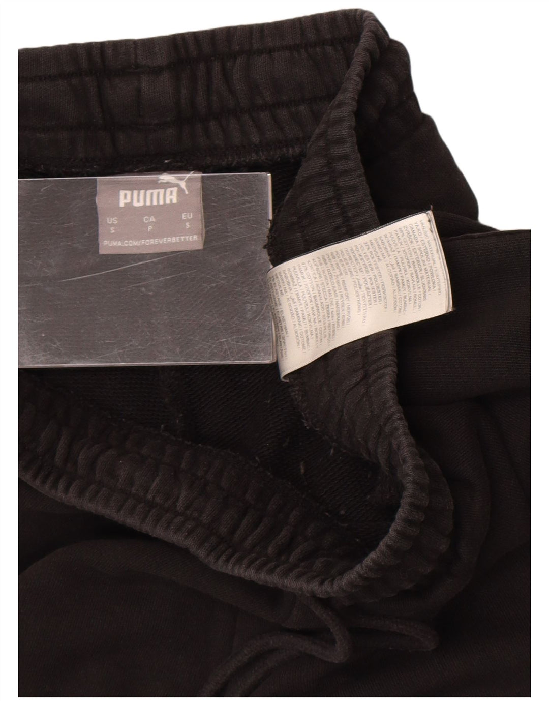 Puma Mens Graphic Tracksuit Trousers Joggers Small Black Cotton