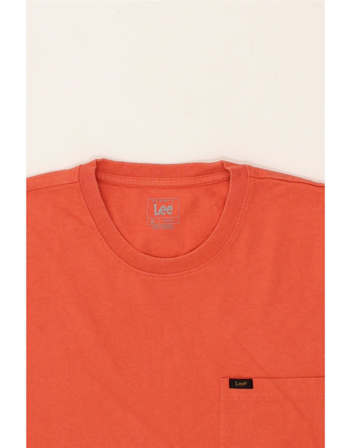 LEE Mens Regular Fit T-Shirt Top XL Red Cotton Vintage Lee and Second-Hand Lee from Messina Hembry 
