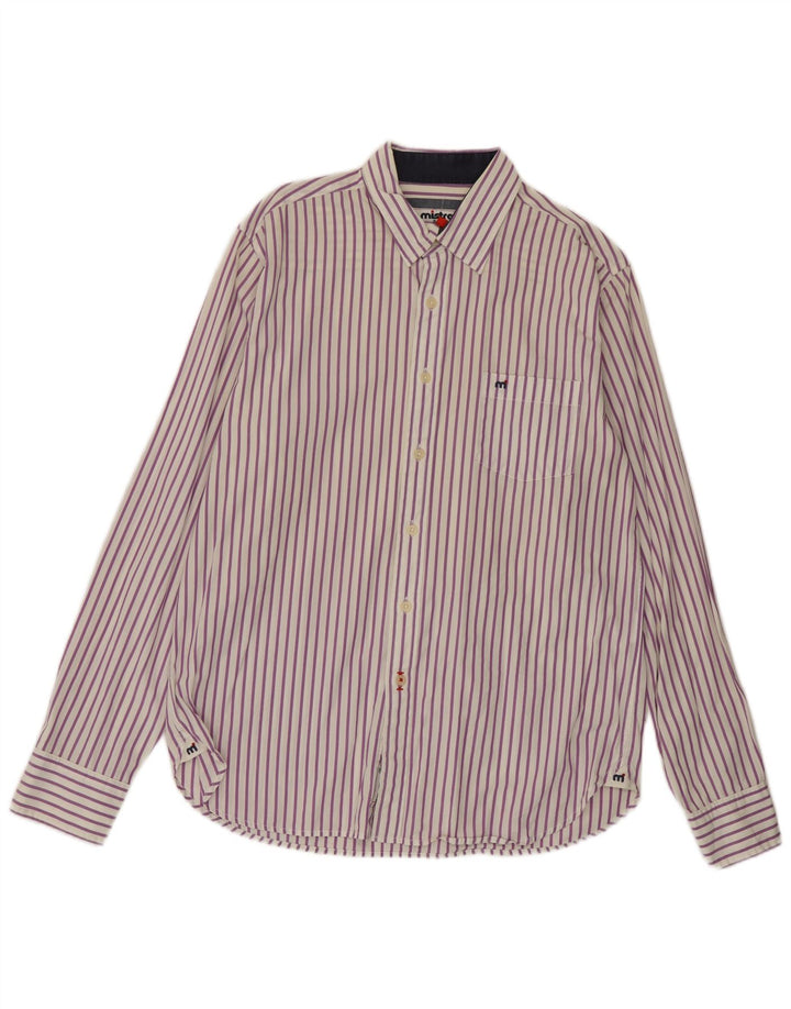 Mistral Mens Shirt Medium White Striped