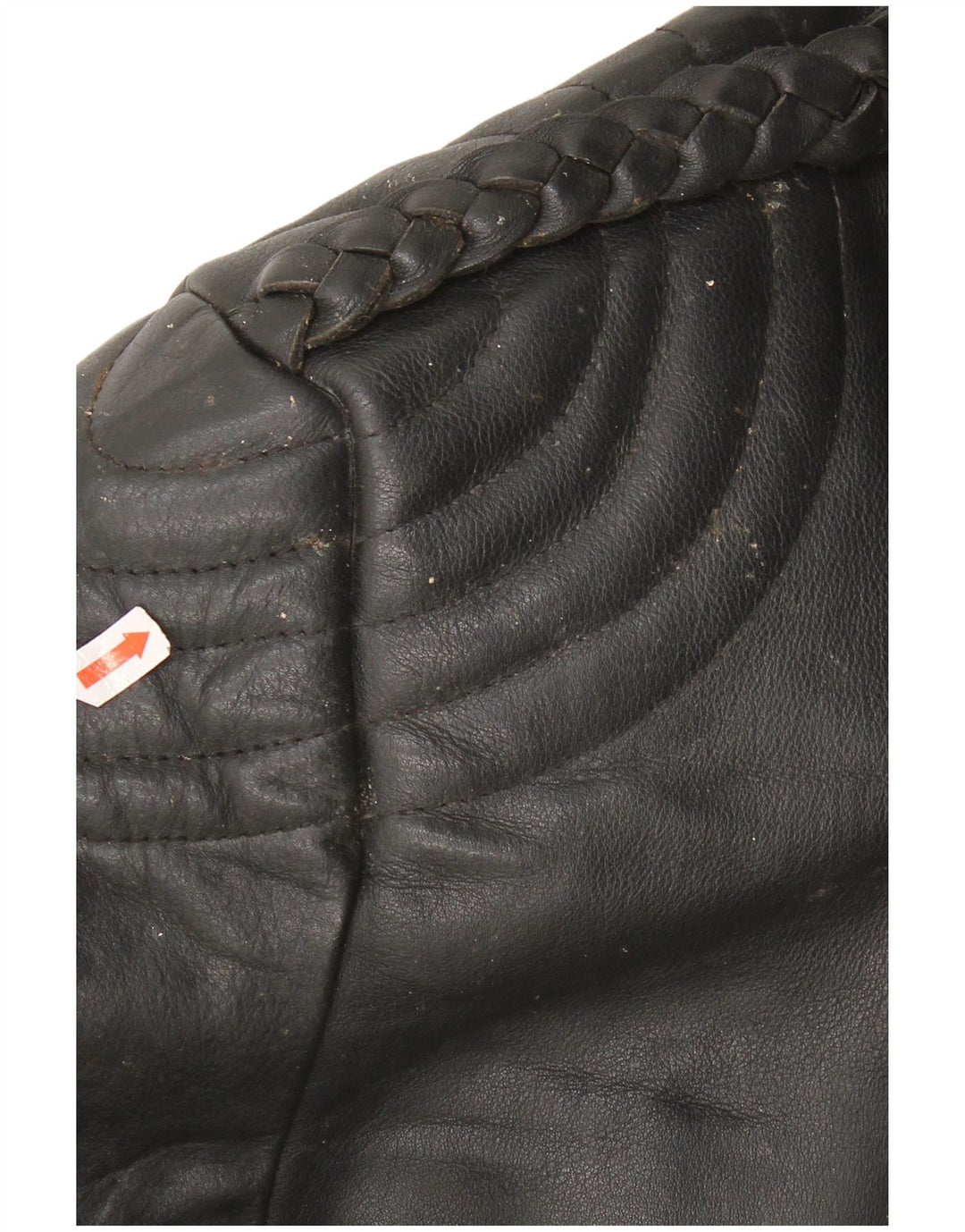 Vintage Womens Leather Biker Jacket UK 22 3XL Black Leather