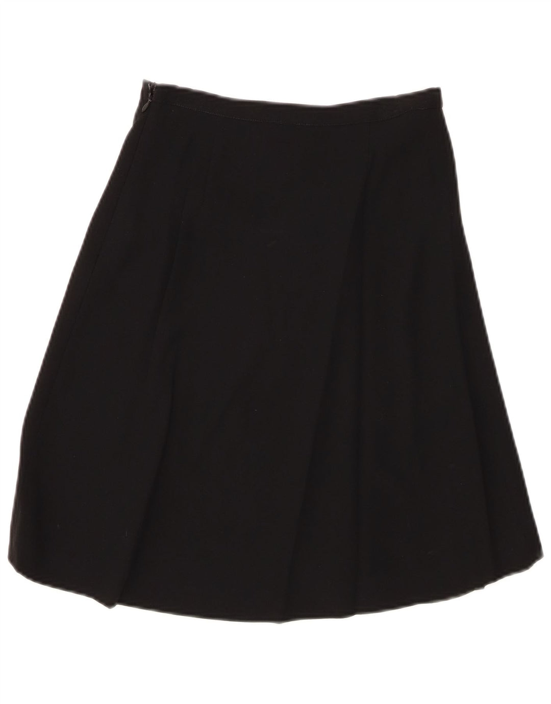 EMPORIO ARMANI Womens High Waist A-Line Skirt IT 40 Small W24  Black Wool