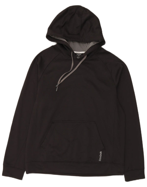 Reebok Mens Hoodie Jumper Medium Black Polyester