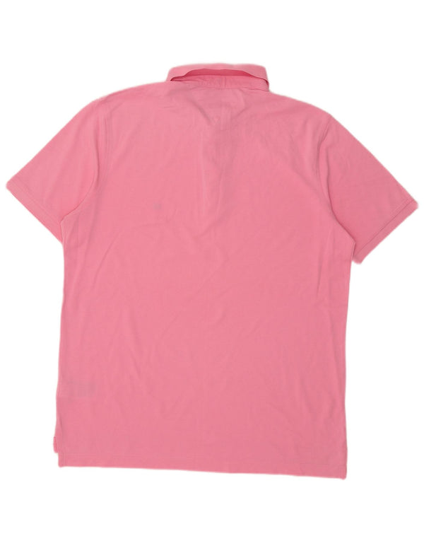 Tommy Hilfiger Mens Slim Fit Polo Shirt 2XL Pink Cotton