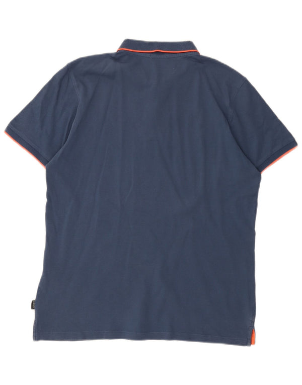 Liu Jo Mens Polo Shirt Large Navy Blue Cotton