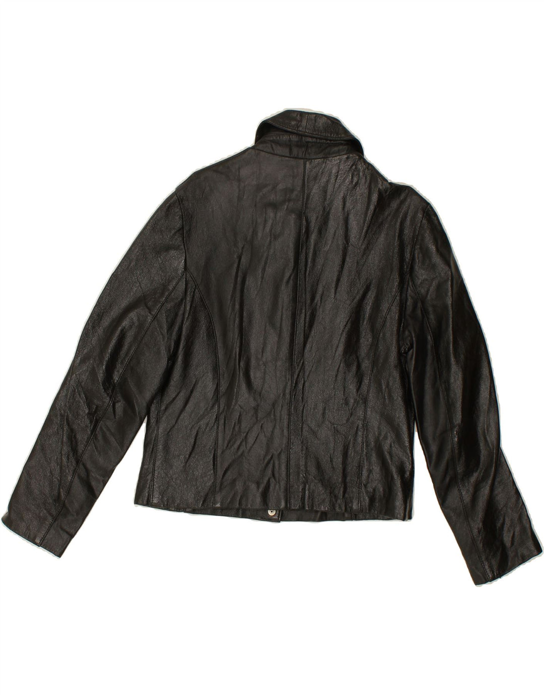 VINTAGE Womens Leather Jacket UK 16 Large Black Leather Vintage Vintage and Second-Hand Vintage from Messina Hembry 