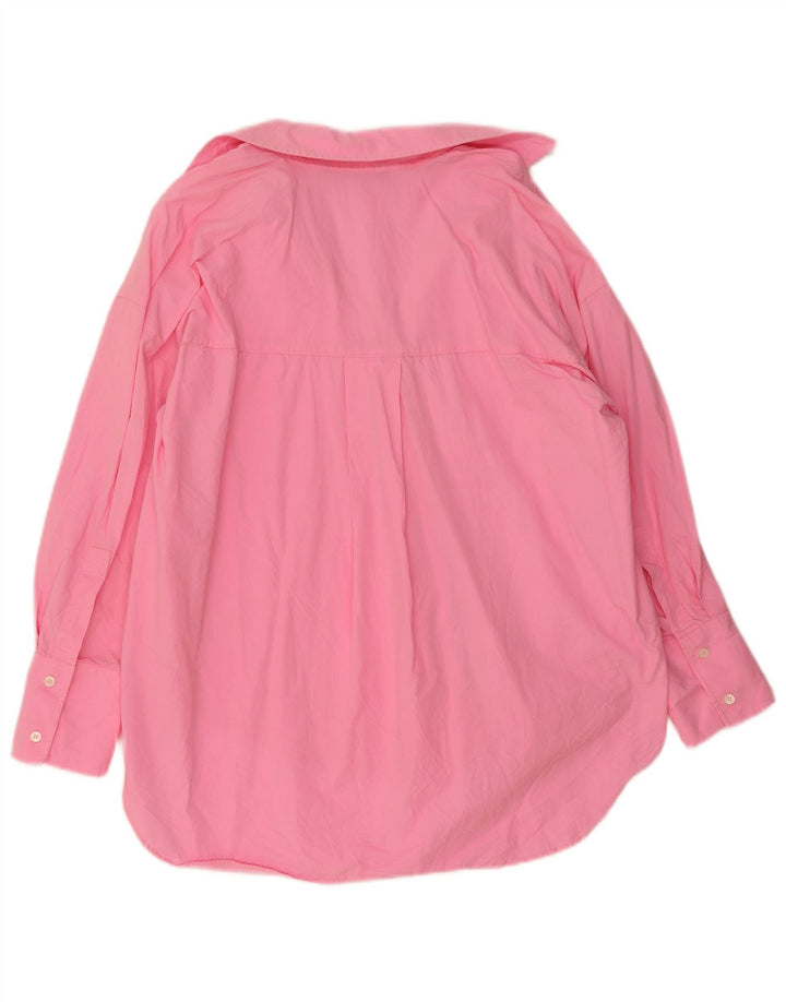 ZARA Womens Longline Oversized Shirt UK 10 Small Pink