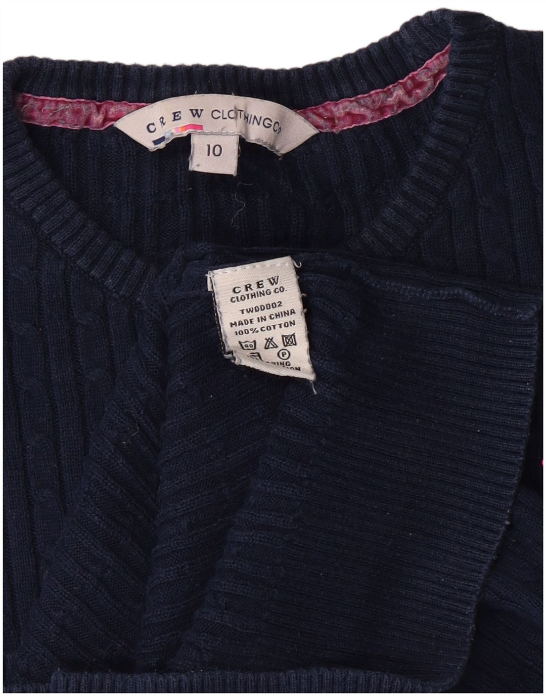 Crew Clothing Womens Boat Neck Jumper Sweater UK 10 Small Navy Blue Classic