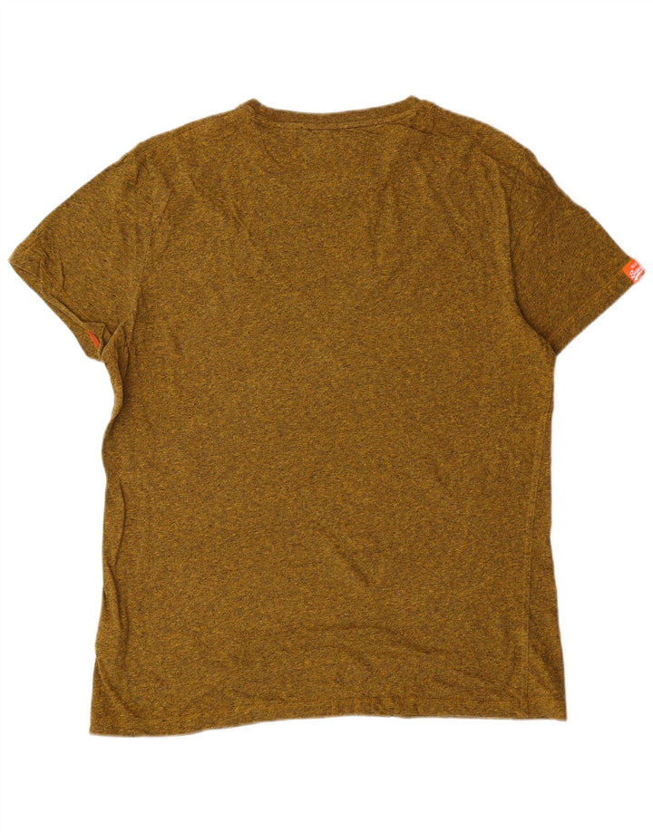 SUPERDRY Womens T-Shirt Top XL Green Flecked Cotton