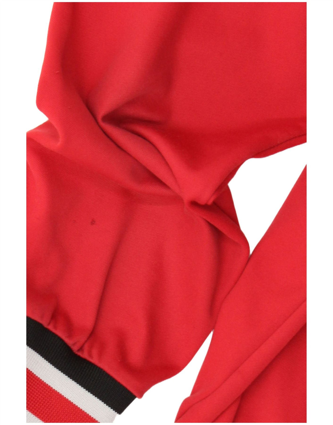 Asics Mens Zip Hoodie Sweater Medium Red Striped Sports