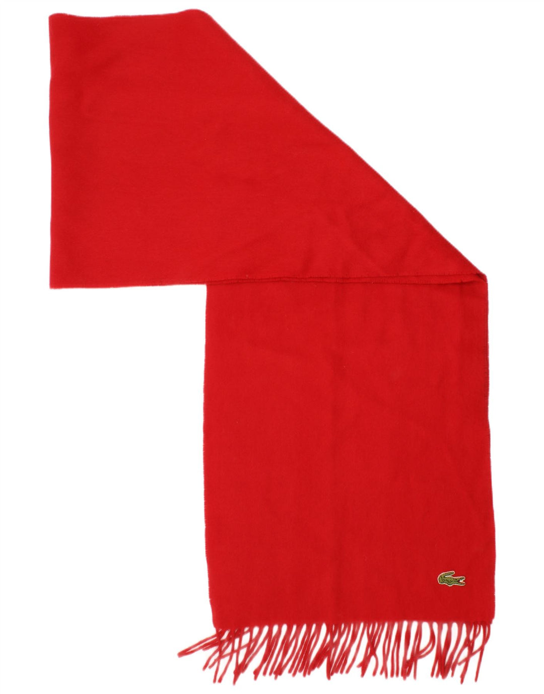Lacoste Womens Rectangle Scarf One Size Red Wool