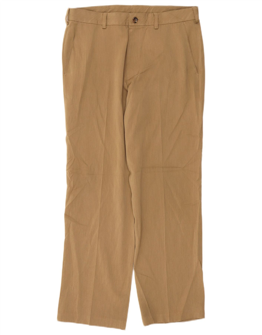 Izod Mens Straight Chino Trousers W32 L30  Beige Polyester