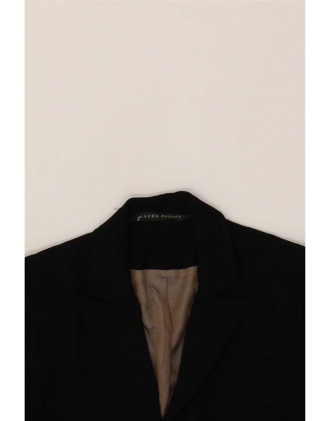 LAURA ASHLEY Womens 2 Button Blazer Jacket UK 10 Small  Black Polyester Vintage Laura Ashley and Second-Hand Laura Ashley from Messina Hembry 