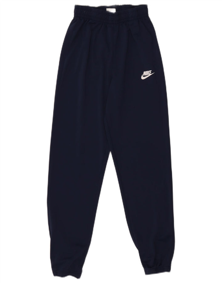 Nike Boys Tracksuit Trousers Joggers 12-13 Years Large Navy Blue Polyester