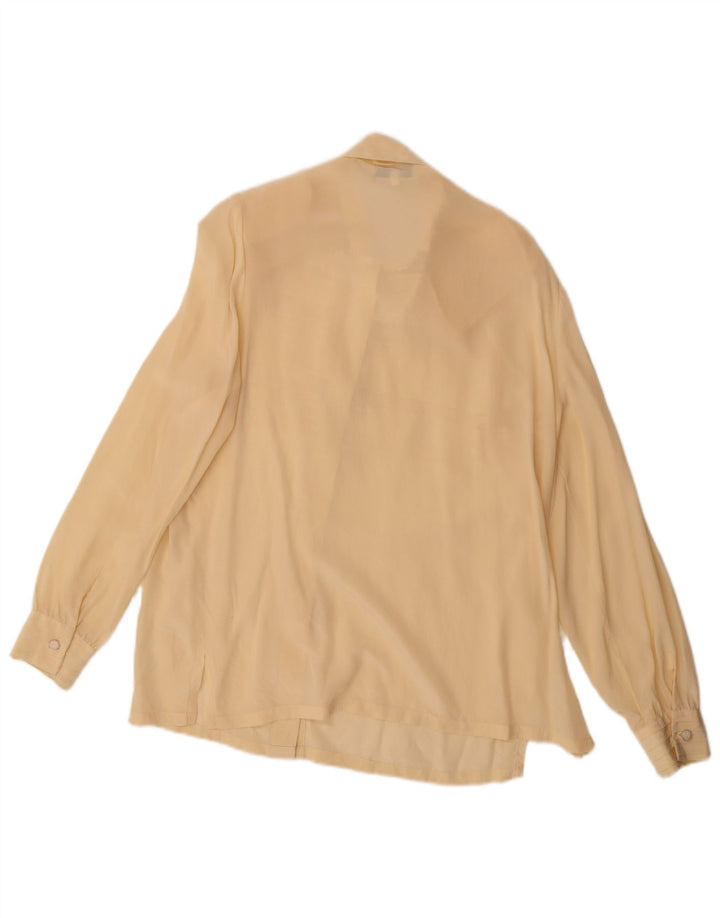 Vintage Womens Shirt Blouse IT 46 Large Beige