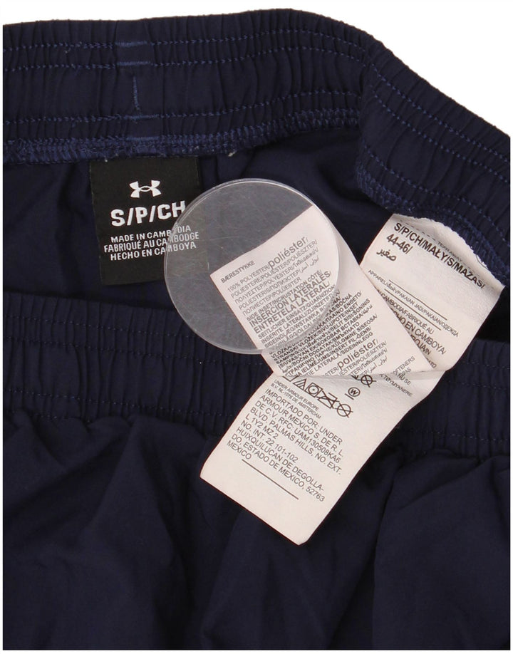 Under Armour Mens Sport Shorts Small  Navy Blue Colourblock Polyester