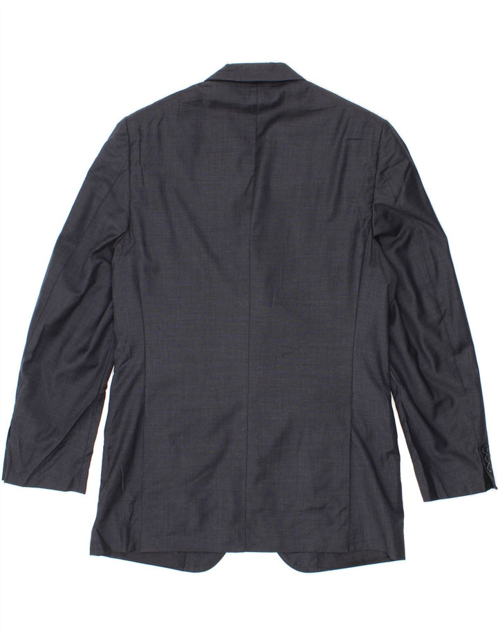 MASSIMO DUTTI Mens 3 Button Blazer Jacket EU 50 Medium Navy Blue Wool Vintage Massimo Dutti and Second-Hand Massimo Dutti from Messina Hembry 