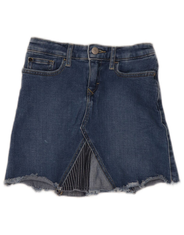 Calvin Klein Girls Mini Denim Skirt 9-10 Years W22 Blue Cotton